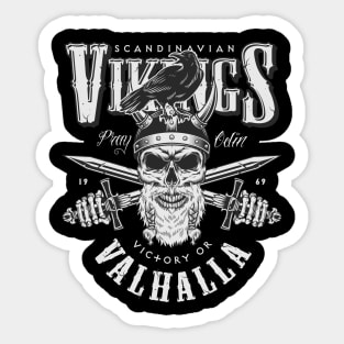 Viking Skull Sticker